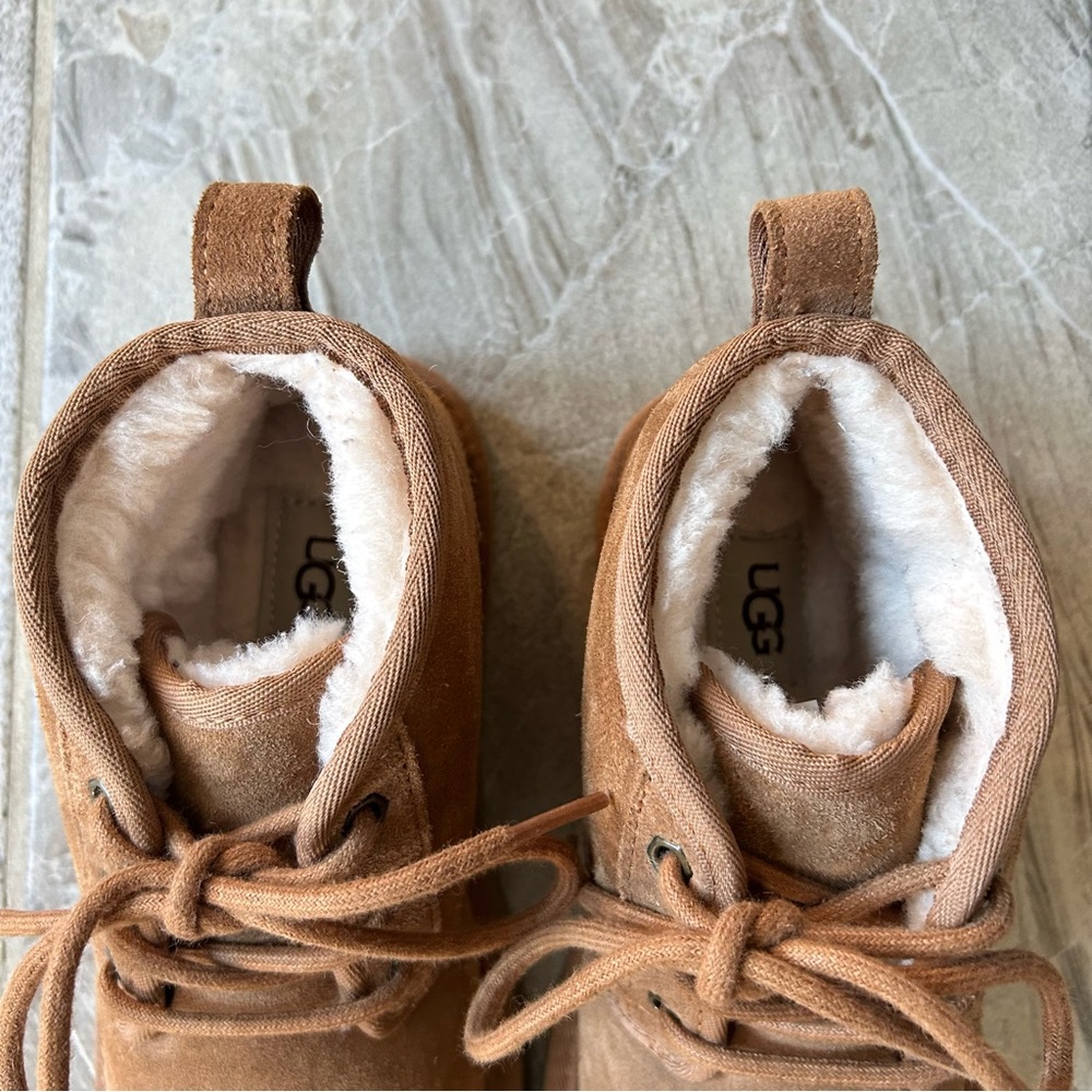 NWOT Women’s UGG Neumel Chukka Lace Up Ankle Boots in Chestnut, Size 7 - Picture 6 of 12
